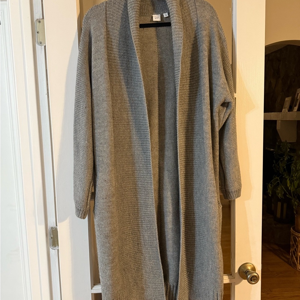 GAP Heather Gray Long Cardigan